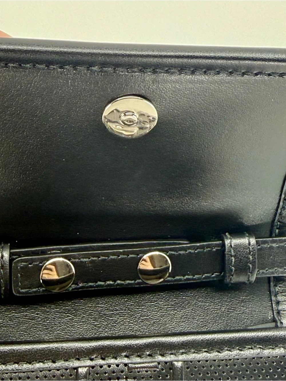 Gucci Black Embossed GG Leather Phone Bag